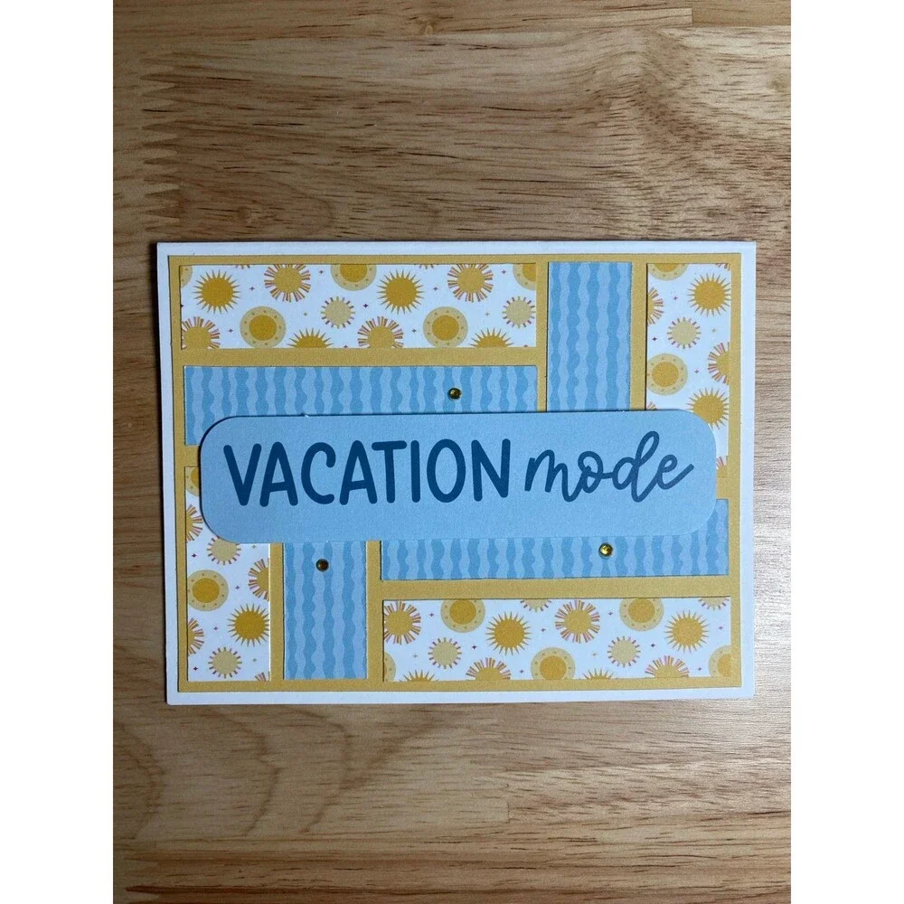 Handmade Summer Blank Greeting Card A2 & Envelope